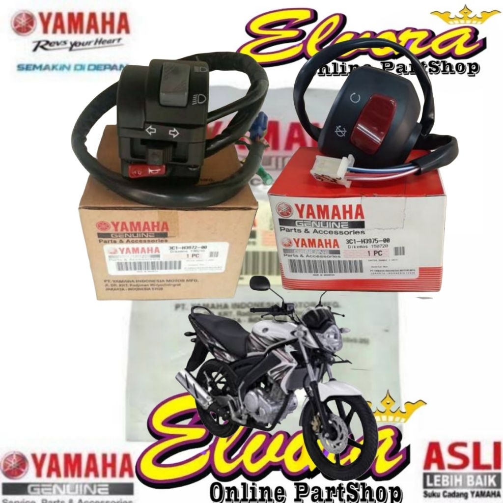 แฮนด์สวิตช์ ไฟซ้ายขวา Switch yamaha Vixion Old Original 3C1-H3972-00 3C1-H3975-00