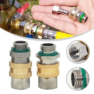 BULL Sambungan Selang / Connector Swivel Selang Anti Kusut Drat M14x1.5/Konektor Adaptor 1/4 Male Female Untuk Pencuci Bertekanan/ Konektor Kuningan Untuk Nozzle  jsayu