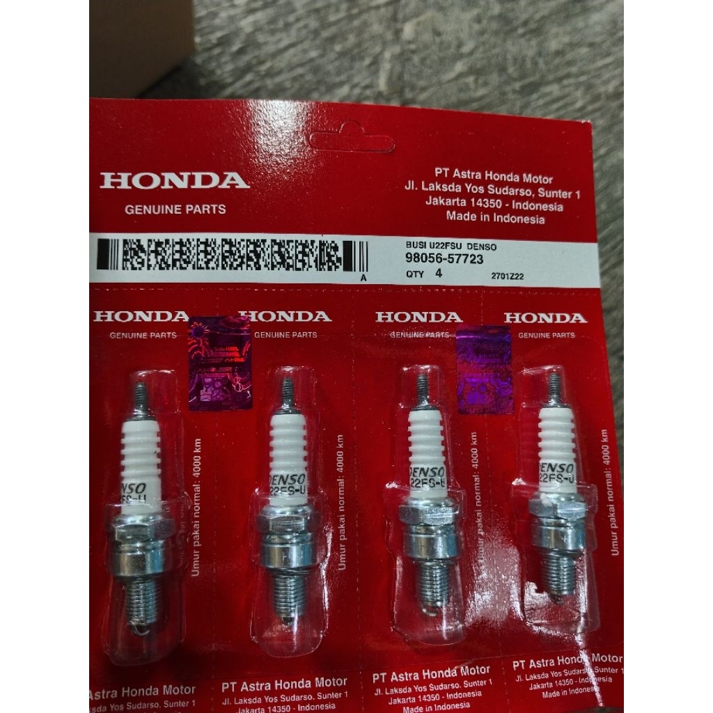 Denso u22 supra grand mio Legend Spark Plugs 1 บอร์ด 4 ชิ้น