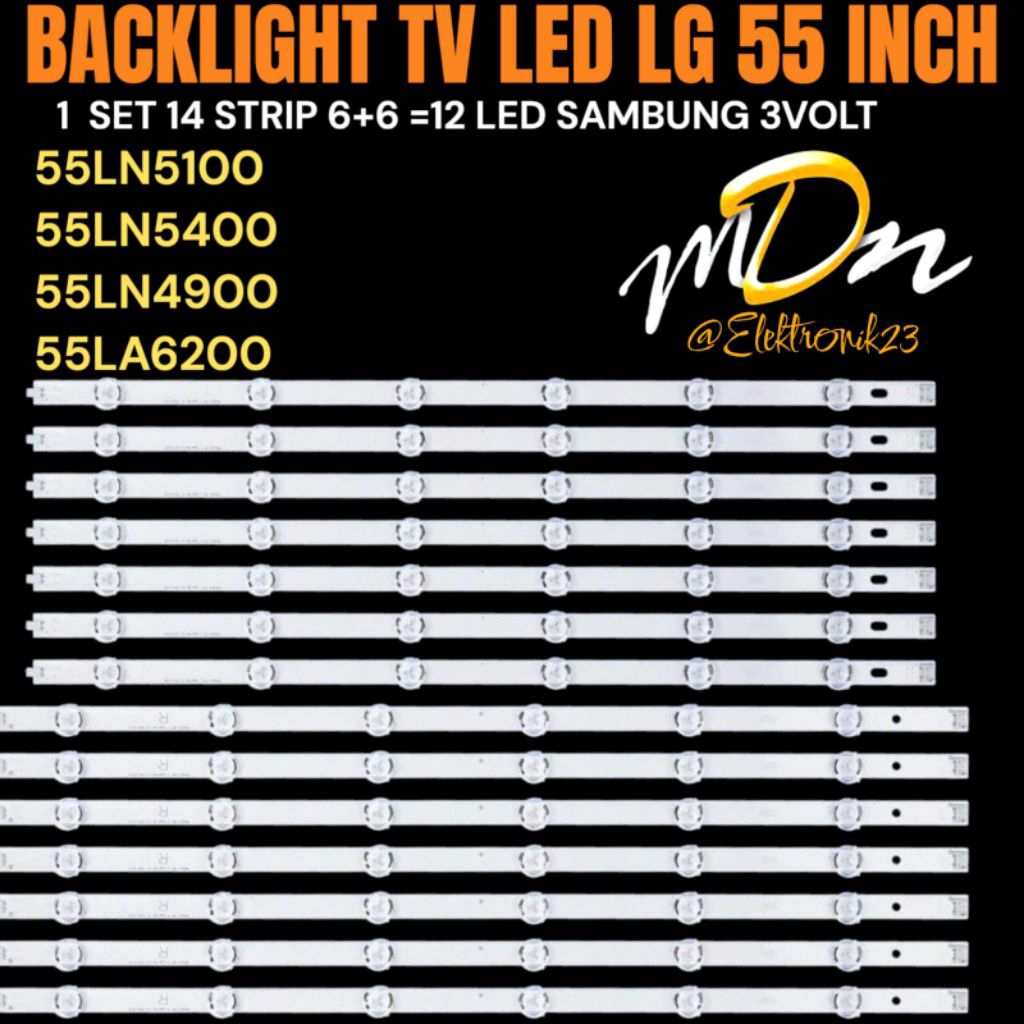 LG 55 INCH LED TV BACKLIGHT 55LN5100- 55LN5400- 55LN4900- 55LA6200 55 INCH LED TV BACKLIGHT