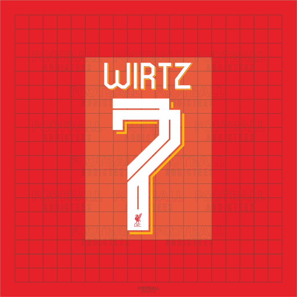 Florian Wirtz 7 Jersey Liverpool Home Cup ชื่อหมายเลขหลัง