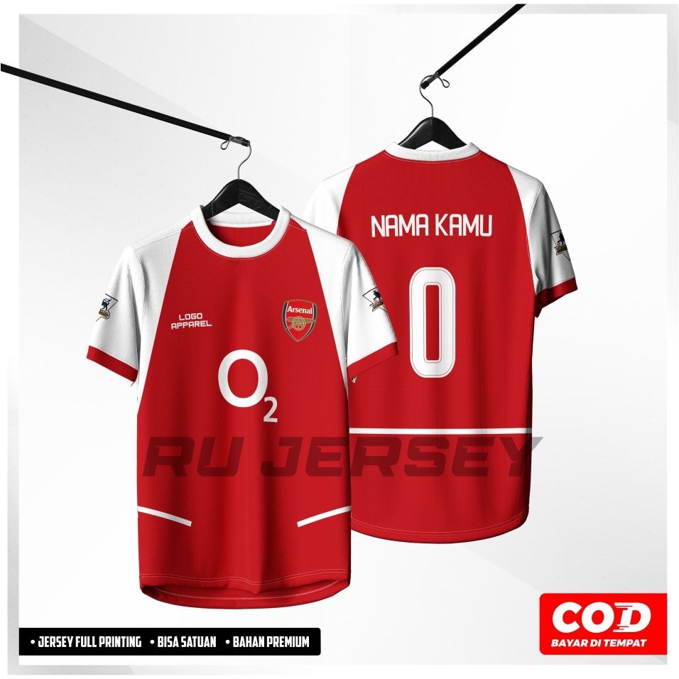 JERSEY ARSENAL 2002 FULL PRINTING