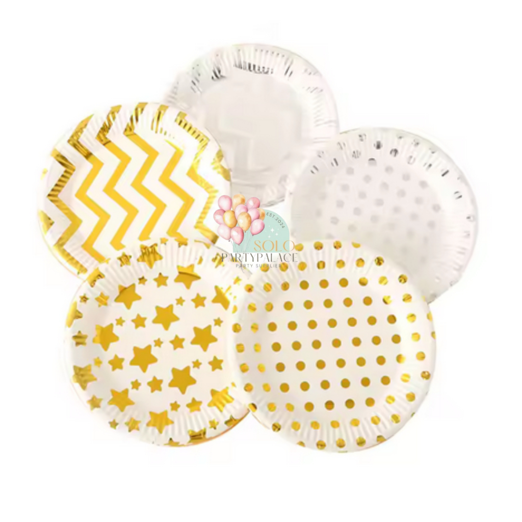 1 PACK CONTAINS 10PCS 7INCH & 9INCH DISPOSABLE BIRTHDAY CAKE PAPER PLATE PARTY PAPER