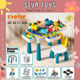 SIYA SPACE BABY SET KURSI MEJA BLOCK PUZZLE MULTIFUNGSIONAL TABLE 6 IN 1 SB 988 ET 9881 9882 9883 9884  ET 825 Rak Buku CHAIR SET PAPAN TULIS ET 9871 9872 9873 9874 9875 MEJA BELAJAR DAN RAK MULTIFUNGSI