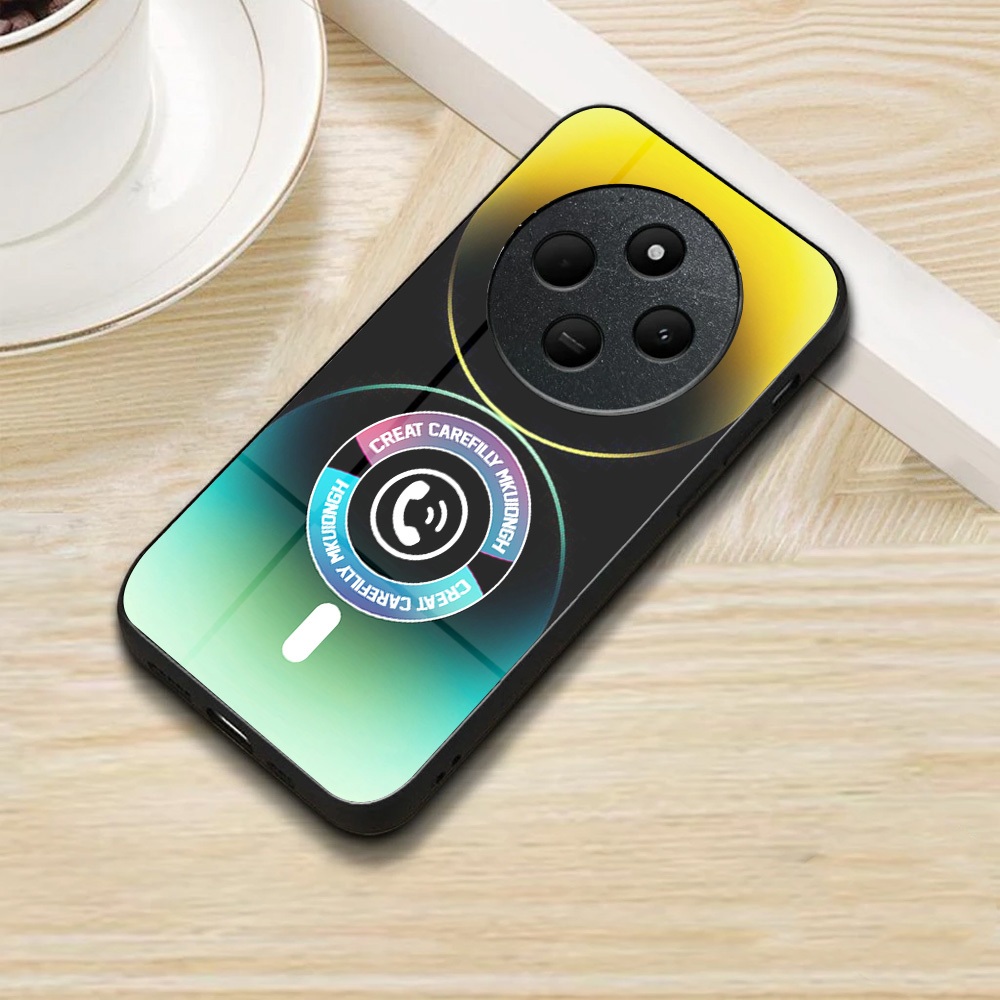 [M59] Redmi 14C Glass Softcase - Redmi 14C เคสเคลือบเงา - เคส Redmi 14C - เคส Redmi 14C Glossy