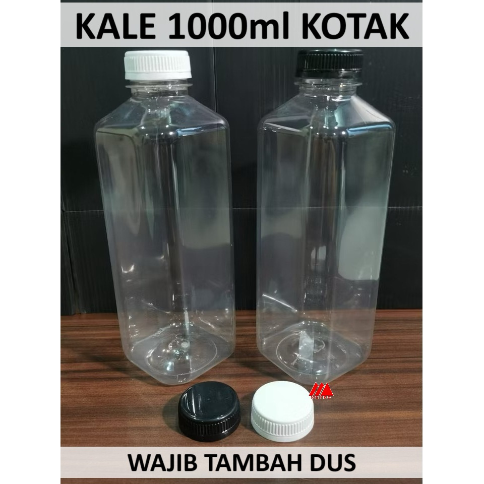 SET (ขวด+ฝา) - ขวดชากาแฟน้ําคะน้าที่สวยงาม 1L 1 L BOX 1liter 1000ml