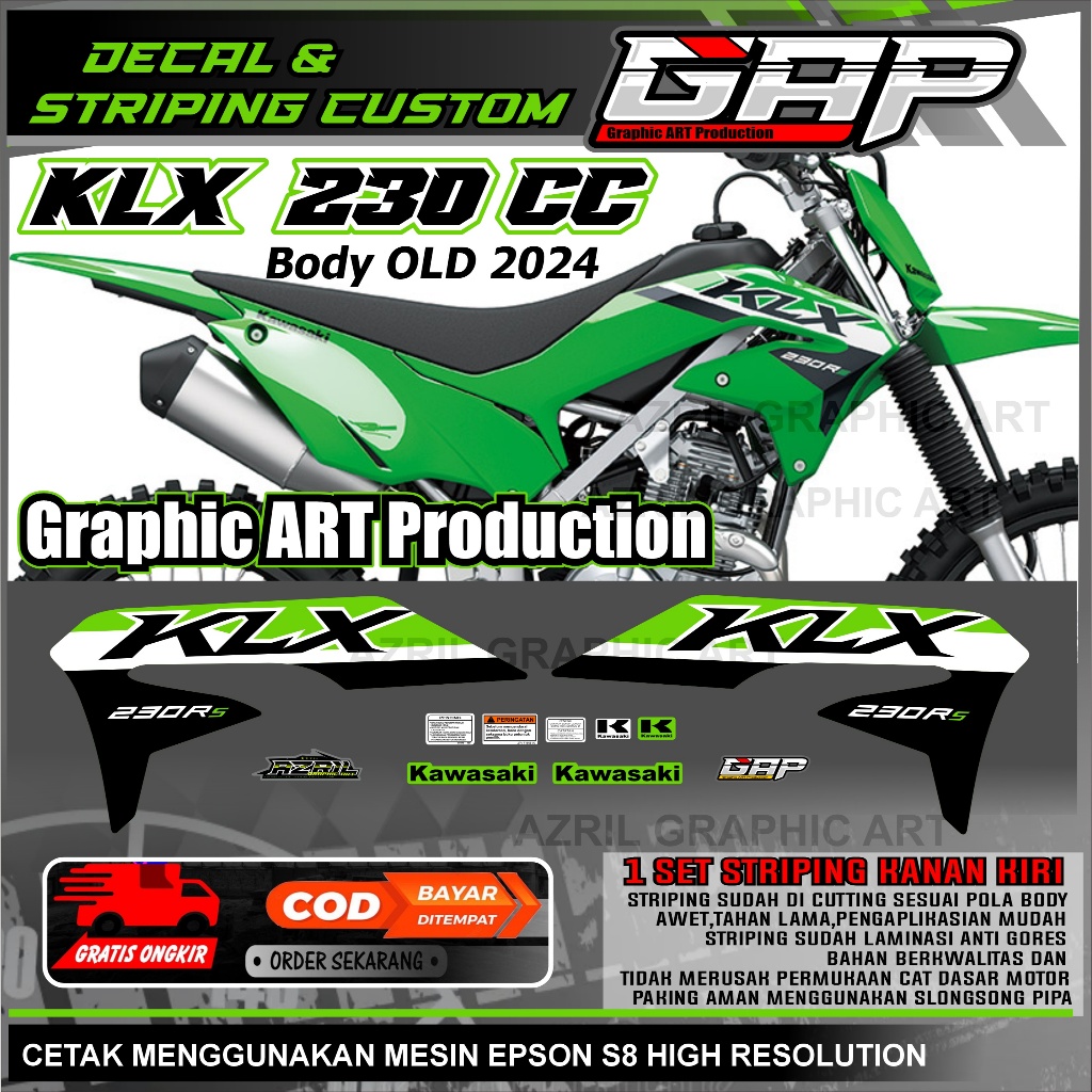 2024 Kawasaki KLX 230 cc Striping (ตัวเครื่อง OLD)