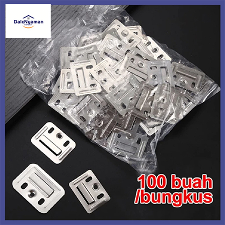 Wpc Wallboard & Wallpole เนื้อหาคลิป 100 / 1 แพ็ค // แผง WPC และแผงผนังบอร์ด Clip 36mm x 50mm / ต่อช