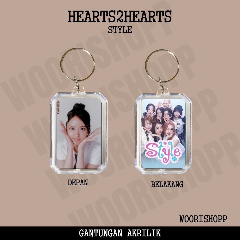 GANTUNGAN ACRYLIC HEARTS2HEARTS STYLE KEYCHAIN ACRYLIC KEYCHAIN KPOP UNOFFICIAL H2H CARMEN Jiwi