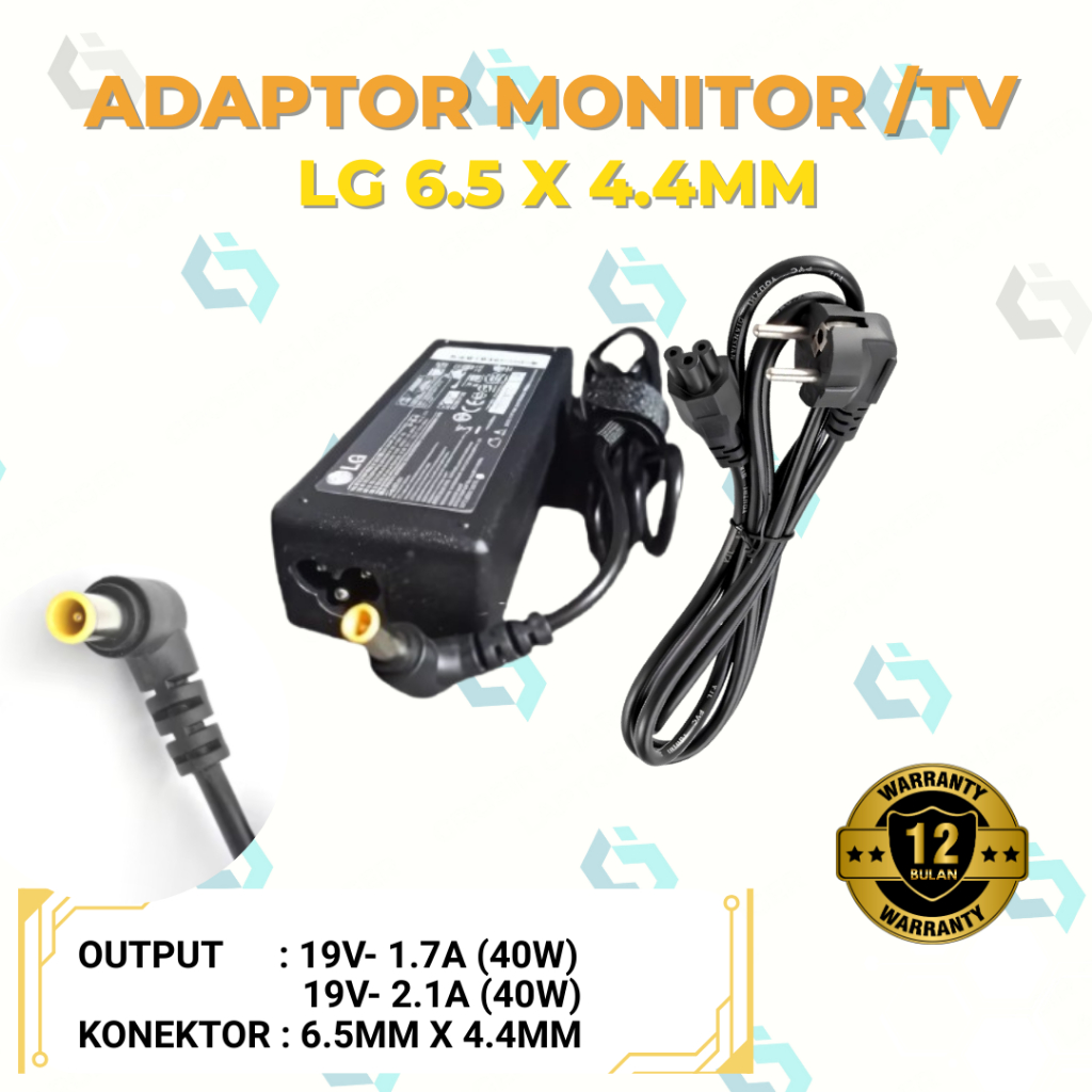 LG Electronics Charger Adapter 19" 20" 22" 23" 24" 27" LED LCD Monitor TV Widescreen Ultrawide HDTV 