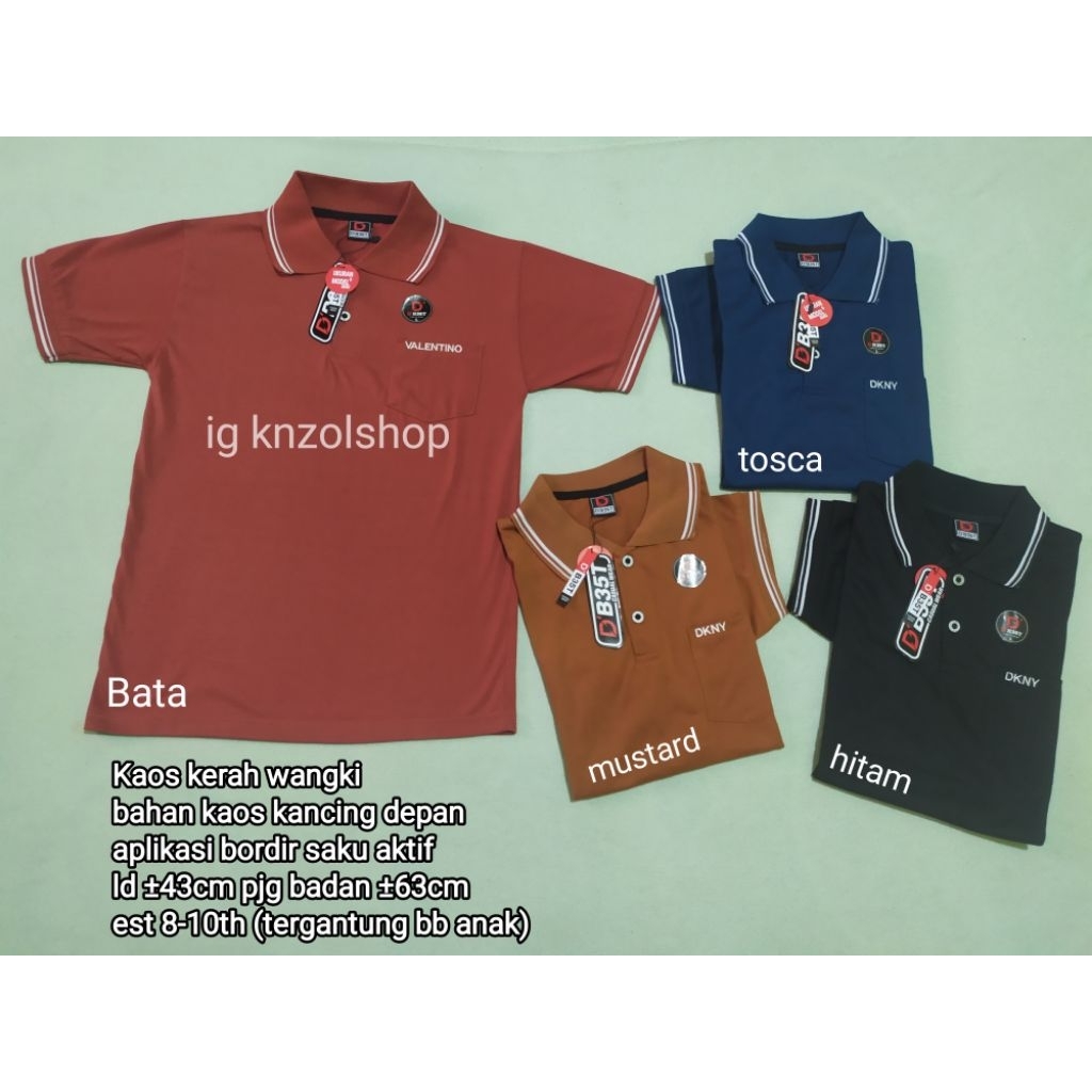 KEMEJA Wangki Collar Shirt วัยรุ่น 8 และผู้ใหญ่ ld 50cm
