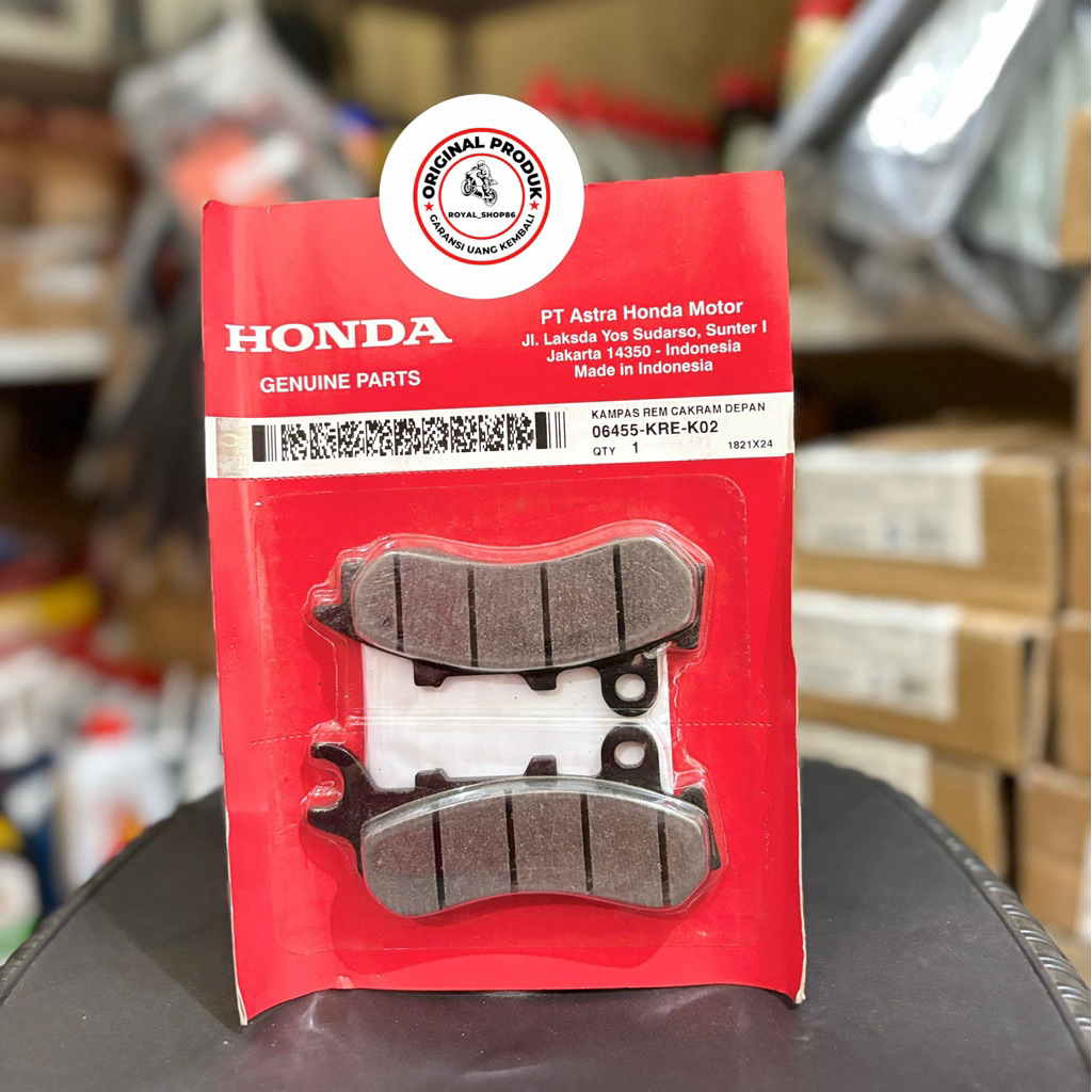 ผ้าเบรคหน้า AHM KRE HONDA PCX 150 160 ADV 150 160 06455-KRE-K02 อะไหล่แท้
