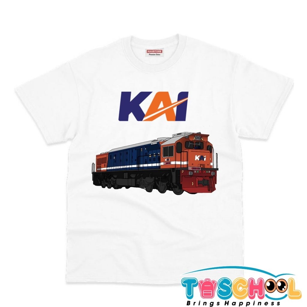 เสื้อผ้าเด็ก เสื้อยืด CHILDRENS, INDONESIAN RAILWAY, LOCOMOTIVE CC 205