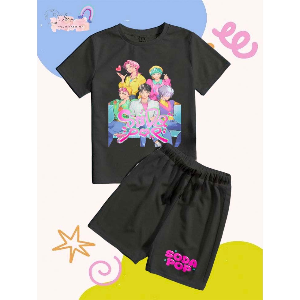 [FREE NAME] เสื้อยืดเด็กลาย SODA POP วัสดุพรีเมี่ยม UNISEX