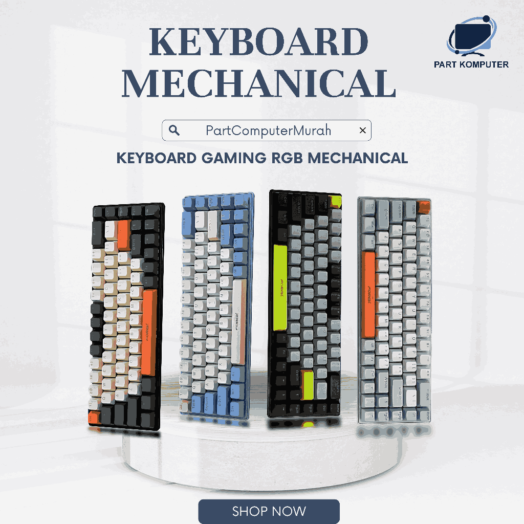 Forev FV-Q68 RGB TKL คีย์บอร์ด Type-C ถึงสาย USB พร้อมไฟ LED สําหรับเกมสวิตช์สีน้ําเงิน