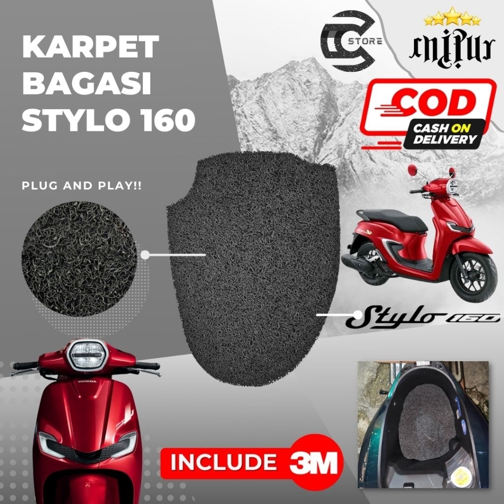 New Stylo 160 พรมกระเป๋าเดินทาง / Honda Stylo 160 พรม / Stylo 160 แผ่นรองกระเป๋าเดินทาง / Stylo 160 