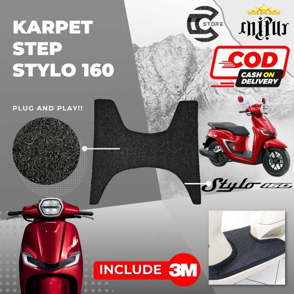 New Stylo 160 พรม / Honda Stylo 160 พรม / Stylo 160 Step Floor / Stylo 160 Border