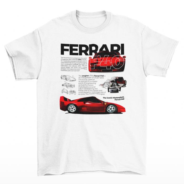 เสื้อยืด Tomoshinc Automotive Series - Ferrari F40