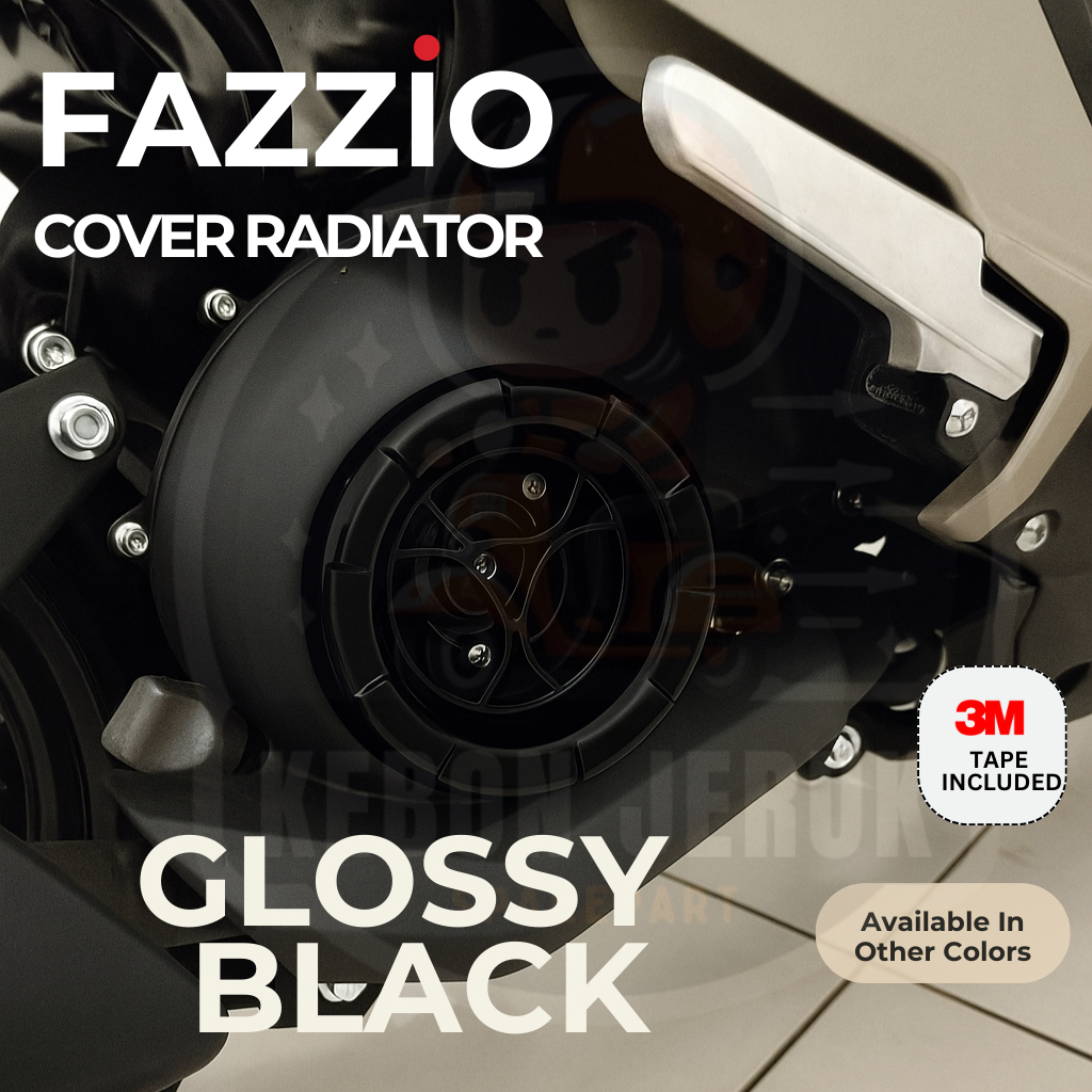 Garnish Cover หม้อน้ํา Fazzio Glossy Black Sleek Look Kebon Orange อะไหล่