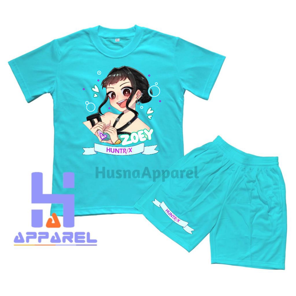 CHILDRENS CLOTHES ชุดเสื้อยืด ZOEY HUNTRIX KPOP DEMON HUNTERS