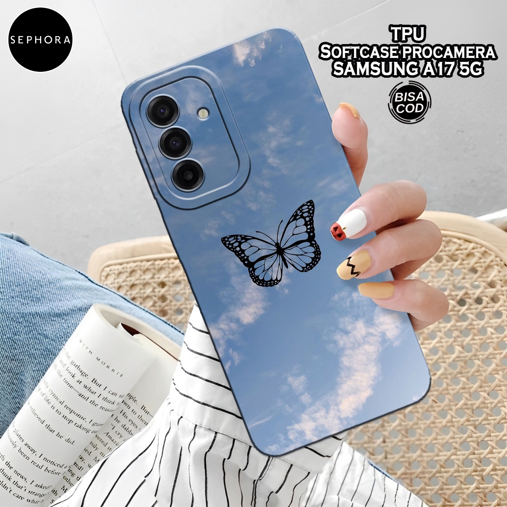 HP เคส Samsung Galaxy A17 5G 2025 ใหม่ล่าสุด - เคสผีเสื้อแฟชั่น - Samsung A17 5G Softcase - เคสกล้อง