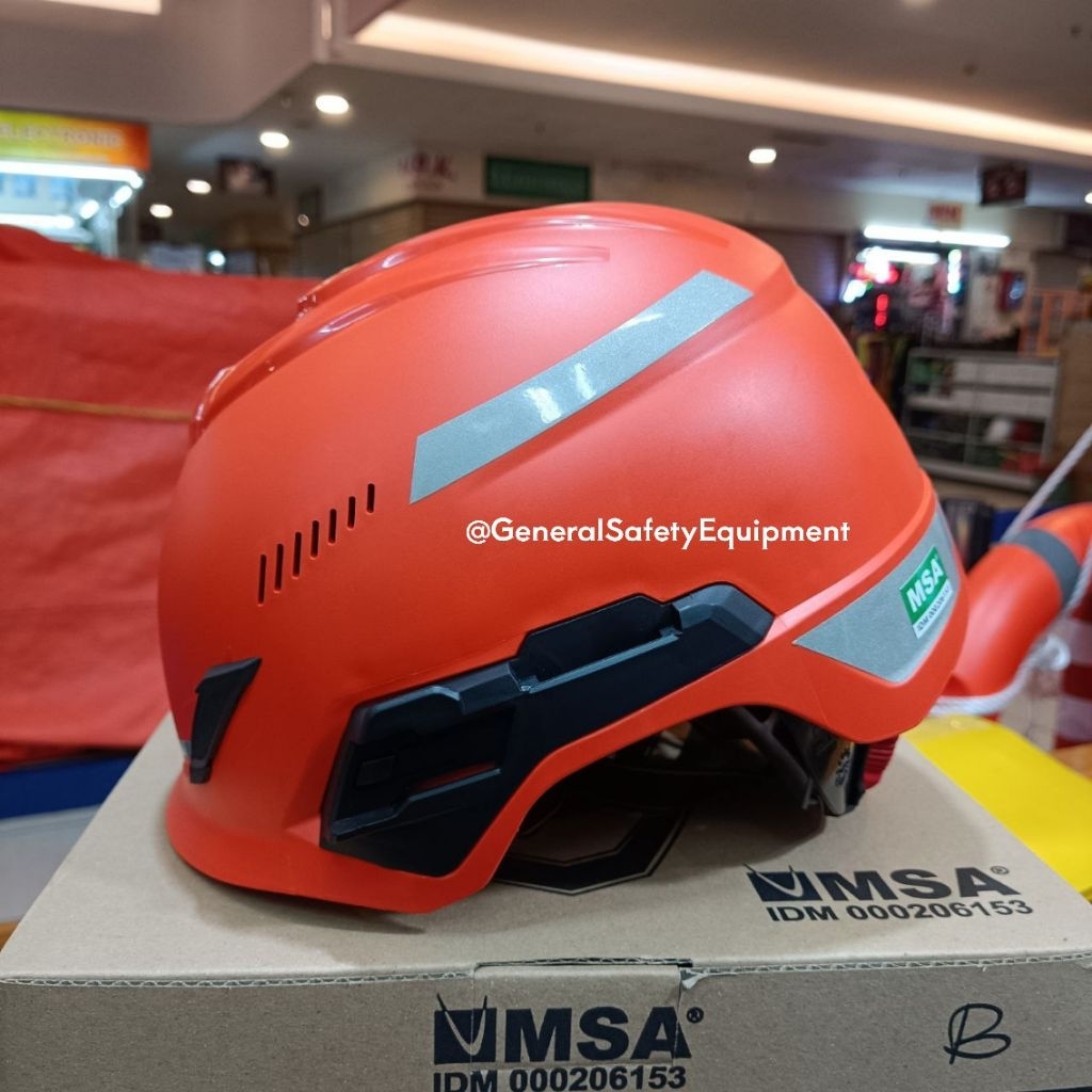 MSA หมวกกันน็อคปีนเขา / MSA Climbing H1 Trivent Rescue Helmet / MSA Climbing Head Lamp Helmet