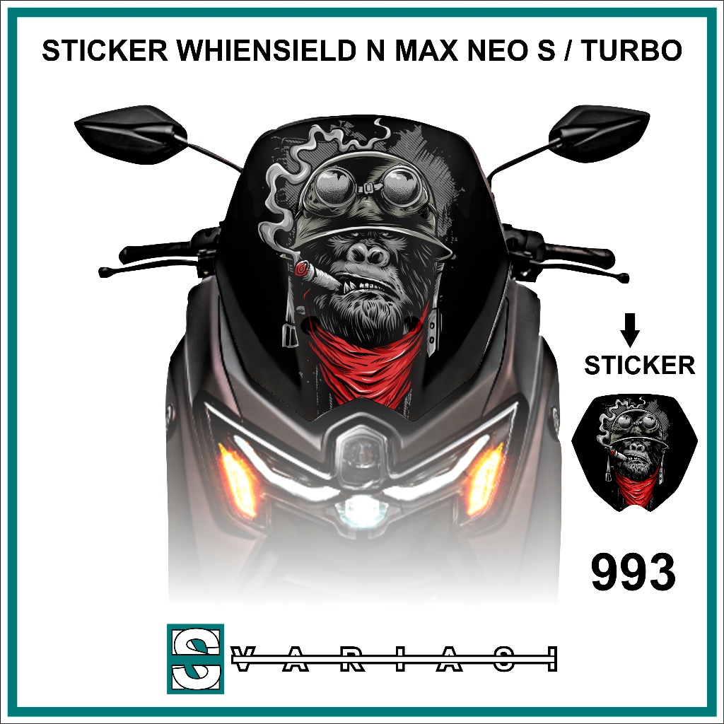 สติ๊กเกอร์ WINDSHIELD N MAX NEO S - TURBO MOTIF 993 - 1000