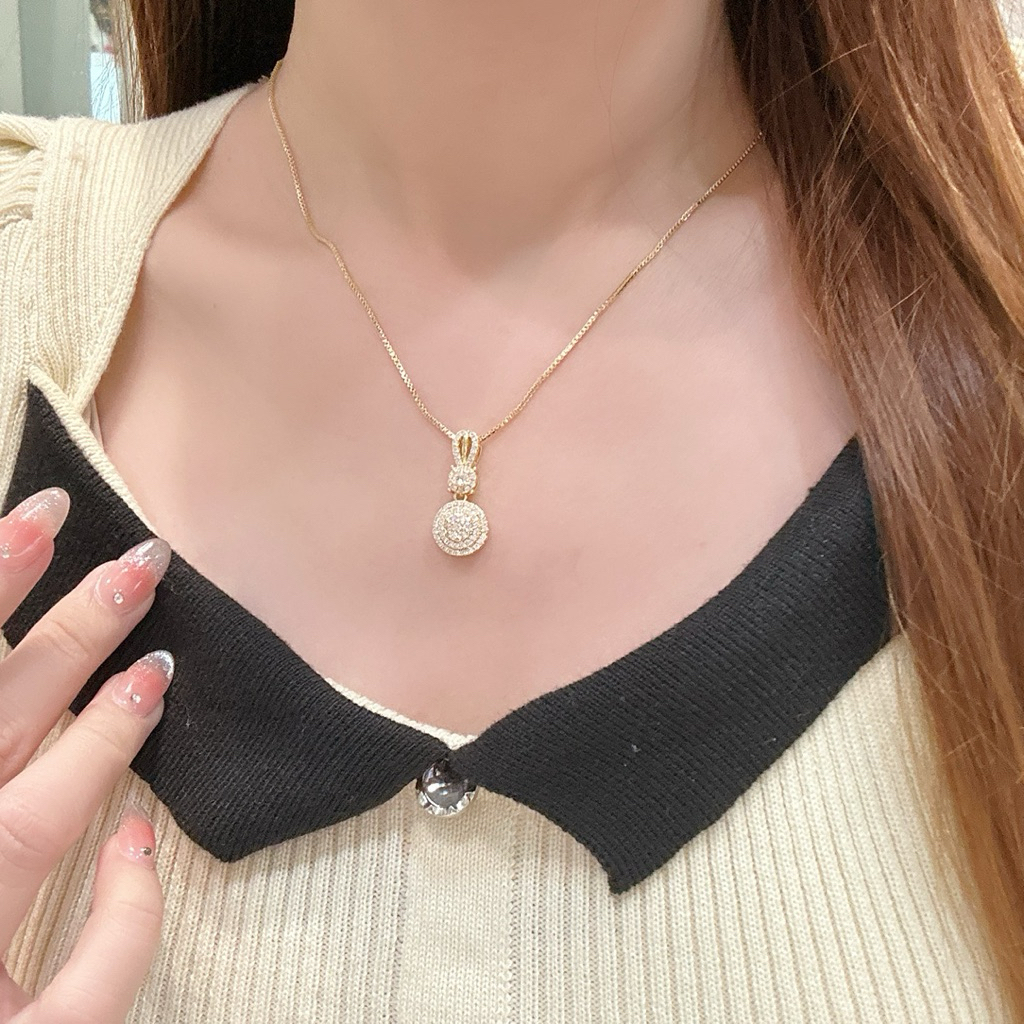 K68-70LN สร้อยคอผู้หญิงไทเทเนียม Zirconia พรีเมี่ยม