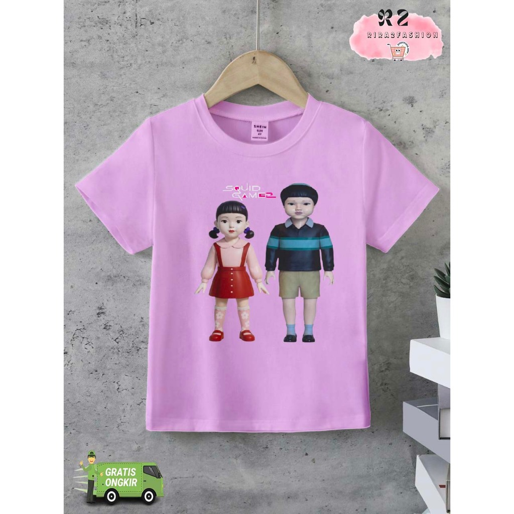 [FREE NAME] เสื้อยืดเด็กพร้อม SQUID GAME SEASON 3 Pattern UNISEX Premium Material