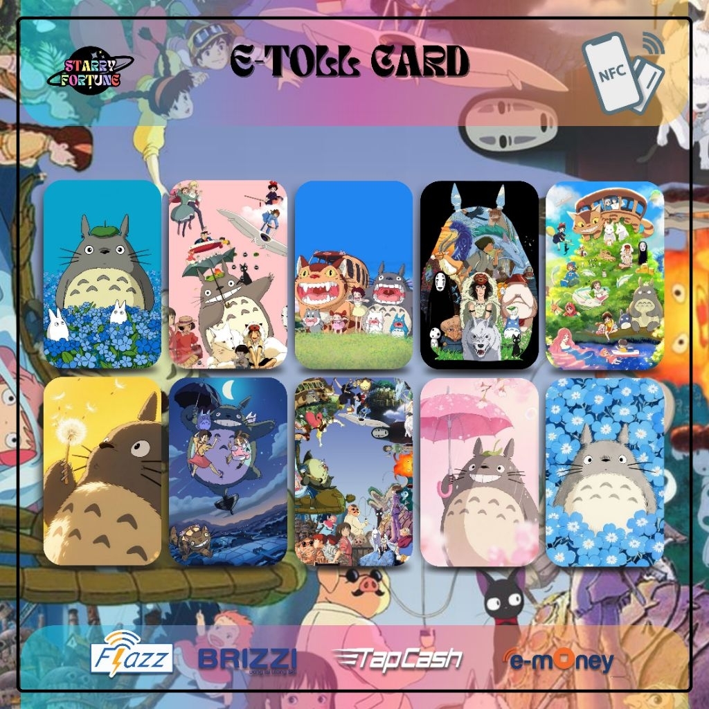 TOTORO STUDIO GHIBLI CARD Flazz/Brizy/Tap-Cash/E-money NOL BALANCE TAPCARD E-TOLLAR PARKING