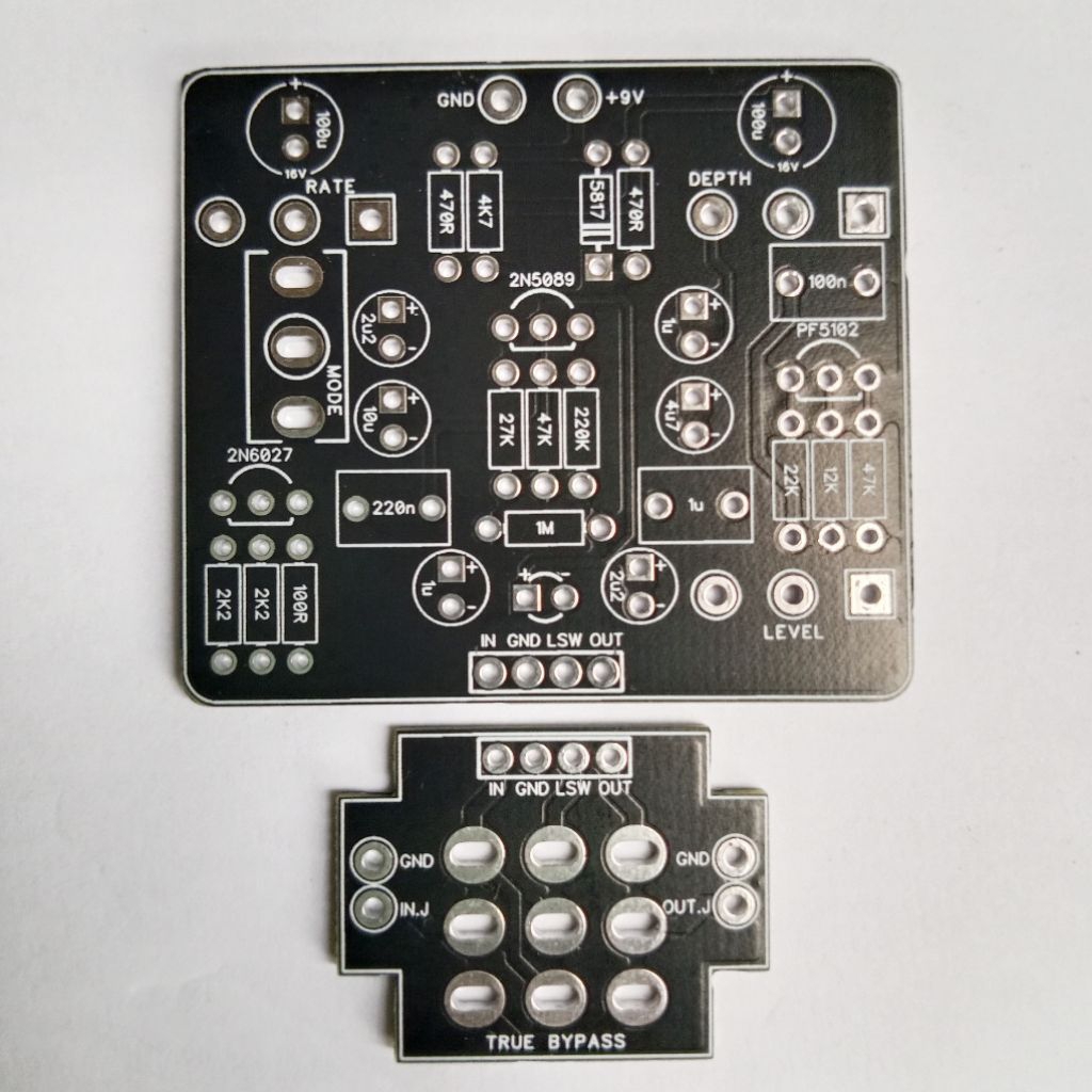T-เสียง PCBFX-350 จาก EQD Hummingbird กีตาร์ Tremolo DIY PCB 1590B 2N6027 PF5102