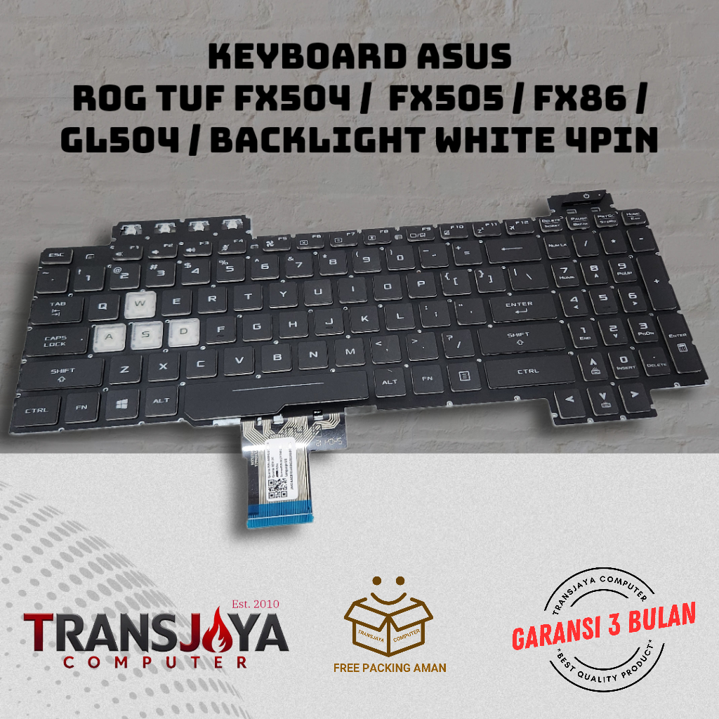 Asus ROG TUF FX504 FX505 FX504D FX504G FX504GD FX504GE FX504GM FX505D FX505DT FX86 GL504 สีขาว Backl