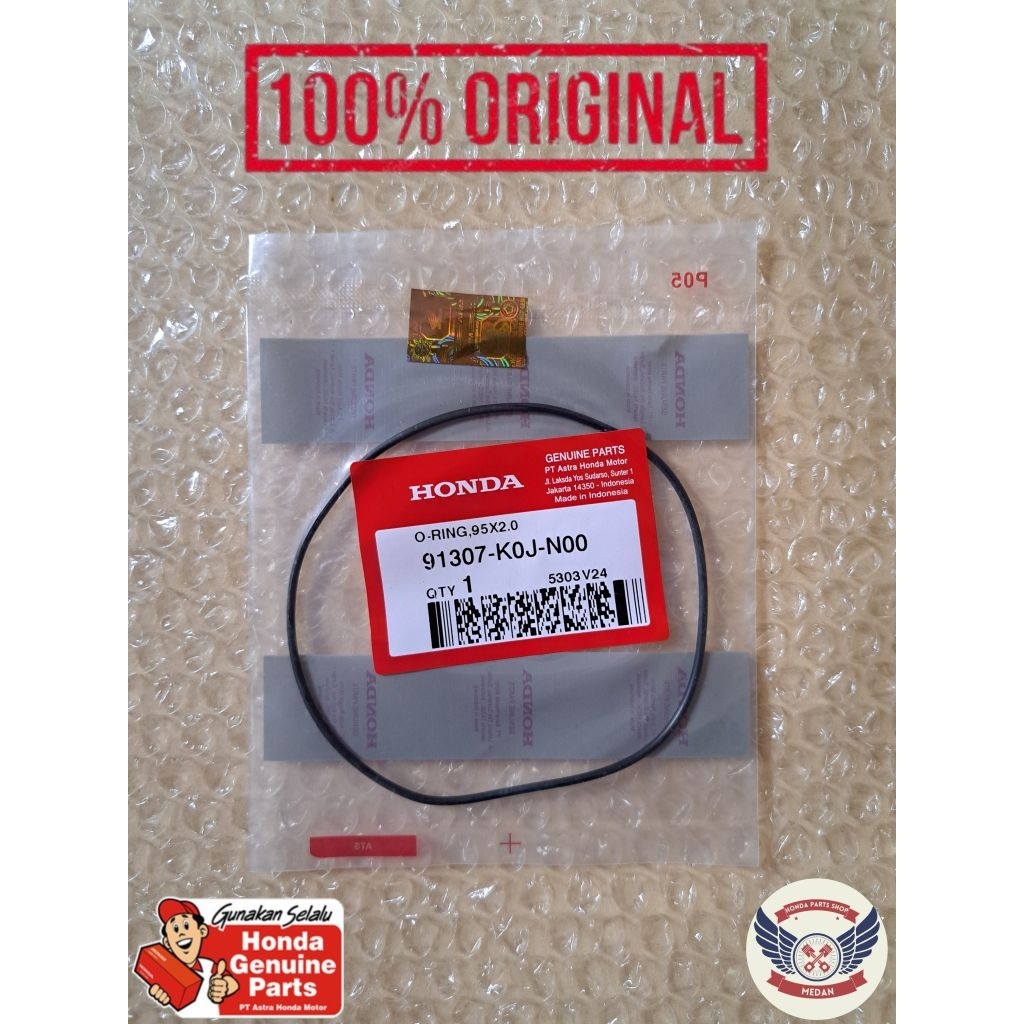 91307K0JN00 ซีลฝาครอบเพลาข้อเหวี่ยงซ้าย 95x2.0 – BeAT Deluxe & Beat Street Led K1A K1AL, Scoopy K2F,