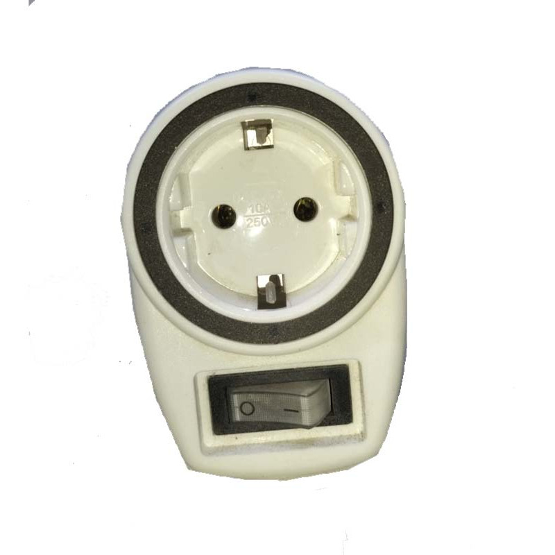 Travel Universal Adapter Plug T Arde Flat Overseker Over Plug Switch On Off Single 4 Holes