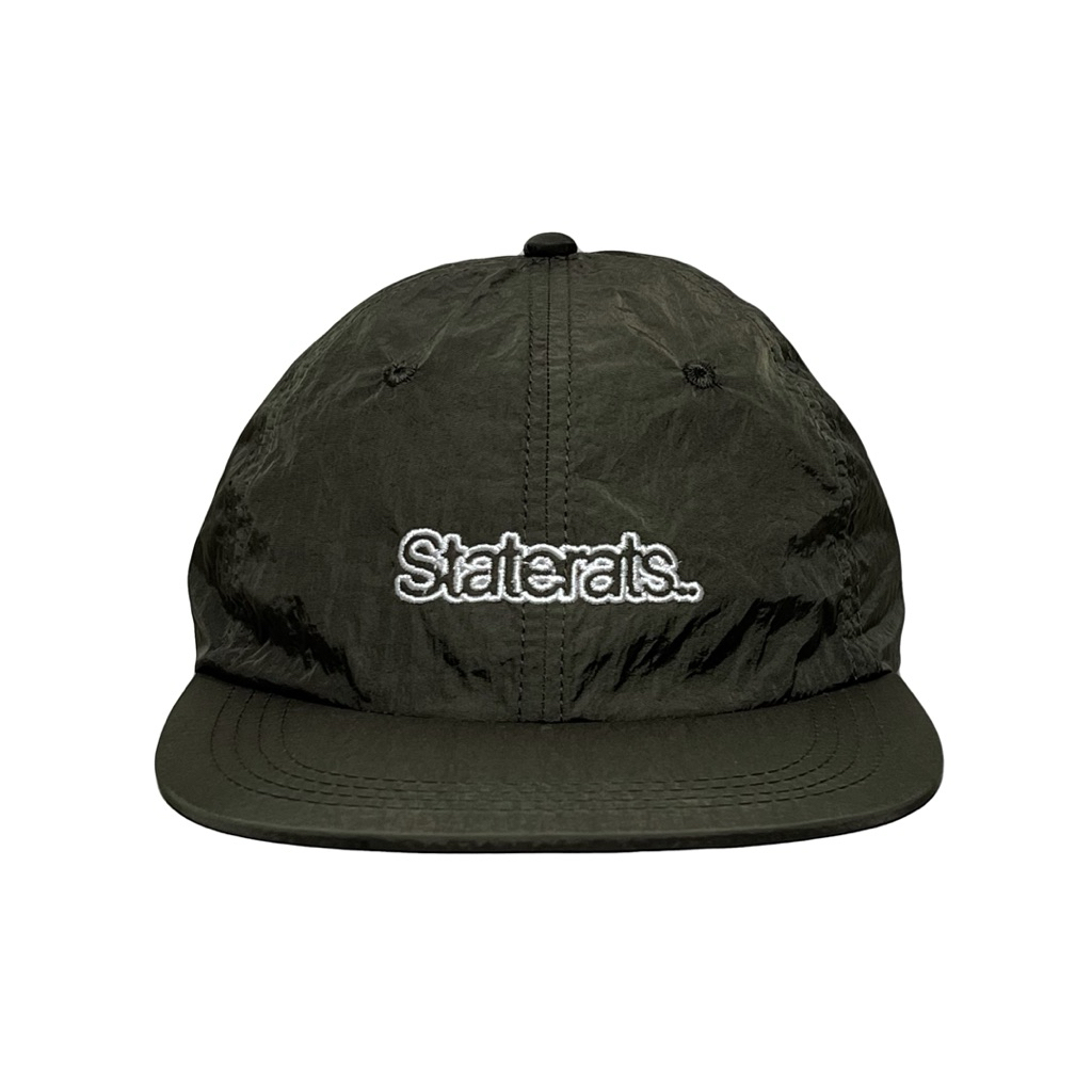 หมวกแผง Olive Nylon 6 - STATERATS - โลโก้พื้นฐาน