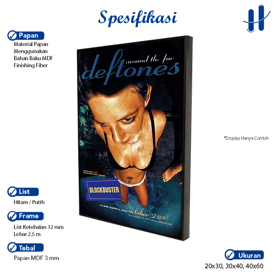 Haydecor Deftones Blockbuster Frame Band Wall Decorative Room Display ความงามตกแต่ง - รูปที่ 5