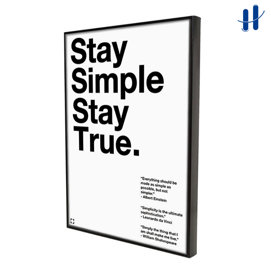 Haydecor Stay Simple กรอบคําคม Wall Display Inspiration ตกแต่งห้องตกแต่งความงาม
