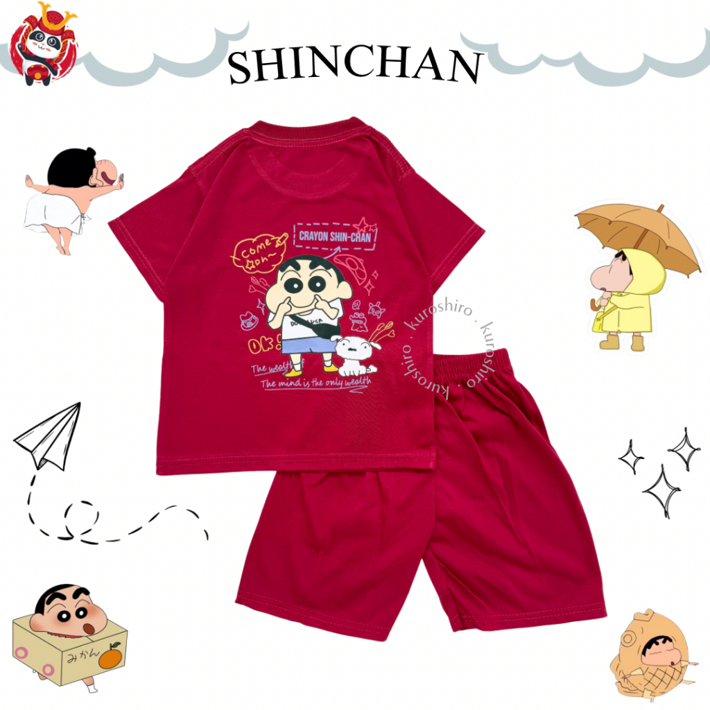 KUROSHIRO - ชุดเสื้อผ้าเด็ก 1-9 ปี Sinc4n เสื้อยืดเด็ก Unisex สําหรับเด็กหญิงและเด็กชาย