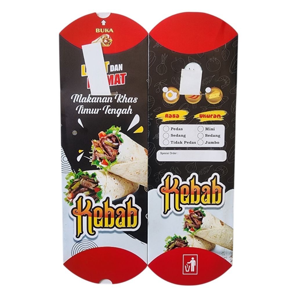 100 ชิ้น JUMBO KEBAB PAPER/ KEBAB PACKAGING/ KEBAB WRAPPING