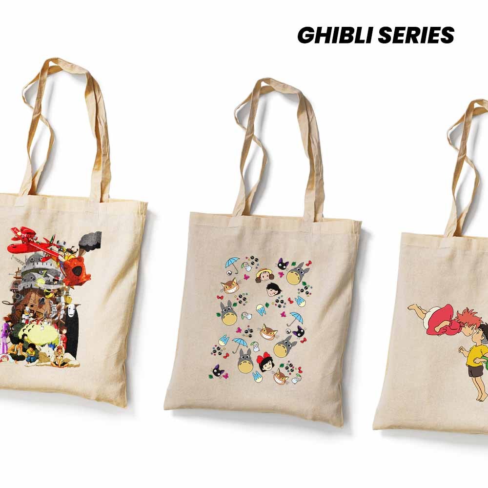 Totebag Anime Studio Ghibli Cute totoro Spirited Away kiki Delivery Anime