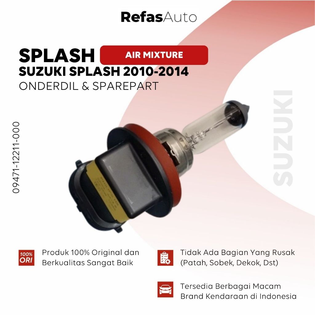 SUZUKI Splash White Foglamp Bulb H8 35W 09471-12211-000 SGP เดิม