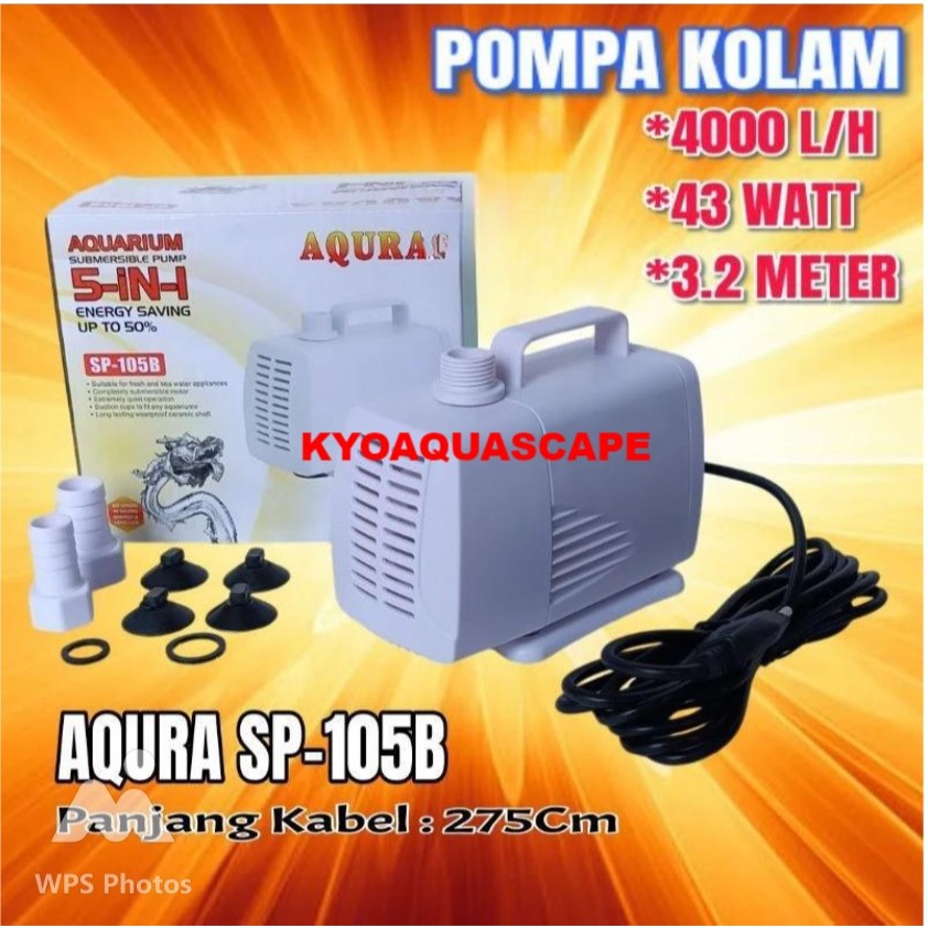 ปั๊มน้ําใต้น้ํา AQURA AR 105 B AR-105B LOW WATT