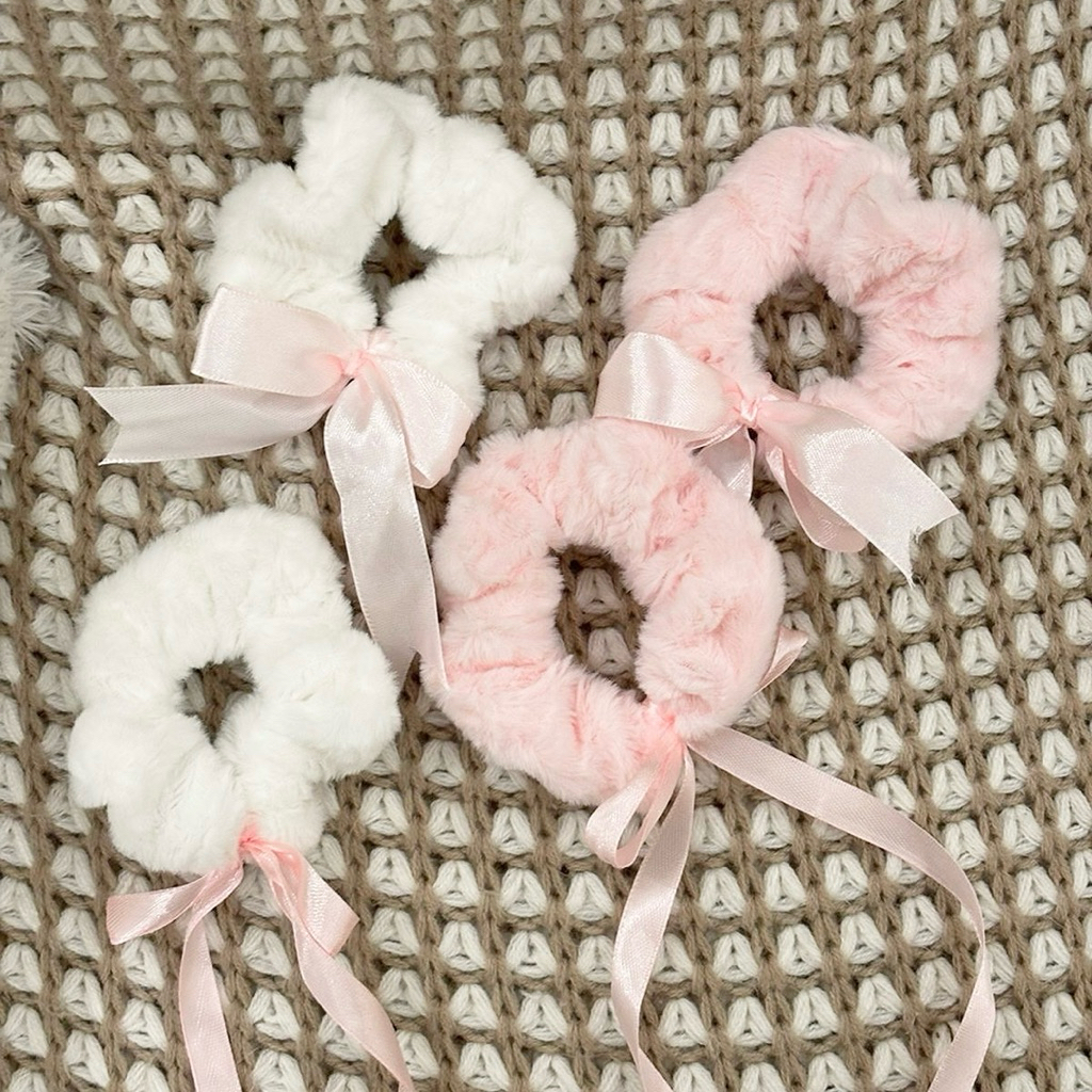 Mocorie - Belapoil Ribbon Scrunchie / coquette Scrunchie / Coquette Bow Hair Tie / Scrunchie coquett
