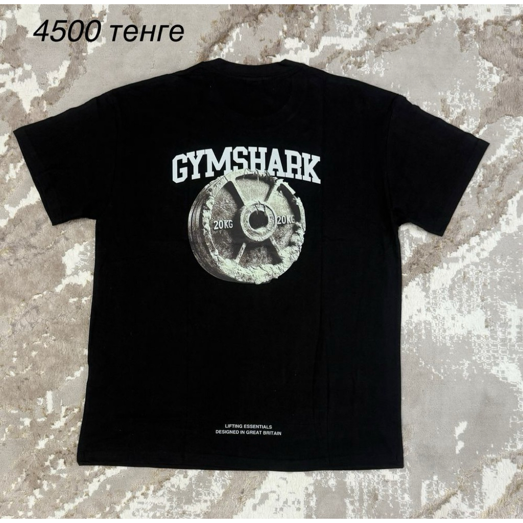 เสื้อยืดกีฬาผู้ชาย GYMSHARK IRON PLATE เสื้อยืดพรีเมี่ยม