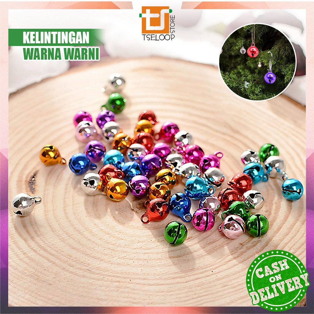 EC OFM-C1154 กระดิ่งหลากสีอเนกประสงค์ / สร้อยคอแมว เขย่าแล้วมีเสียง / กระดิ่งทองเหลือง