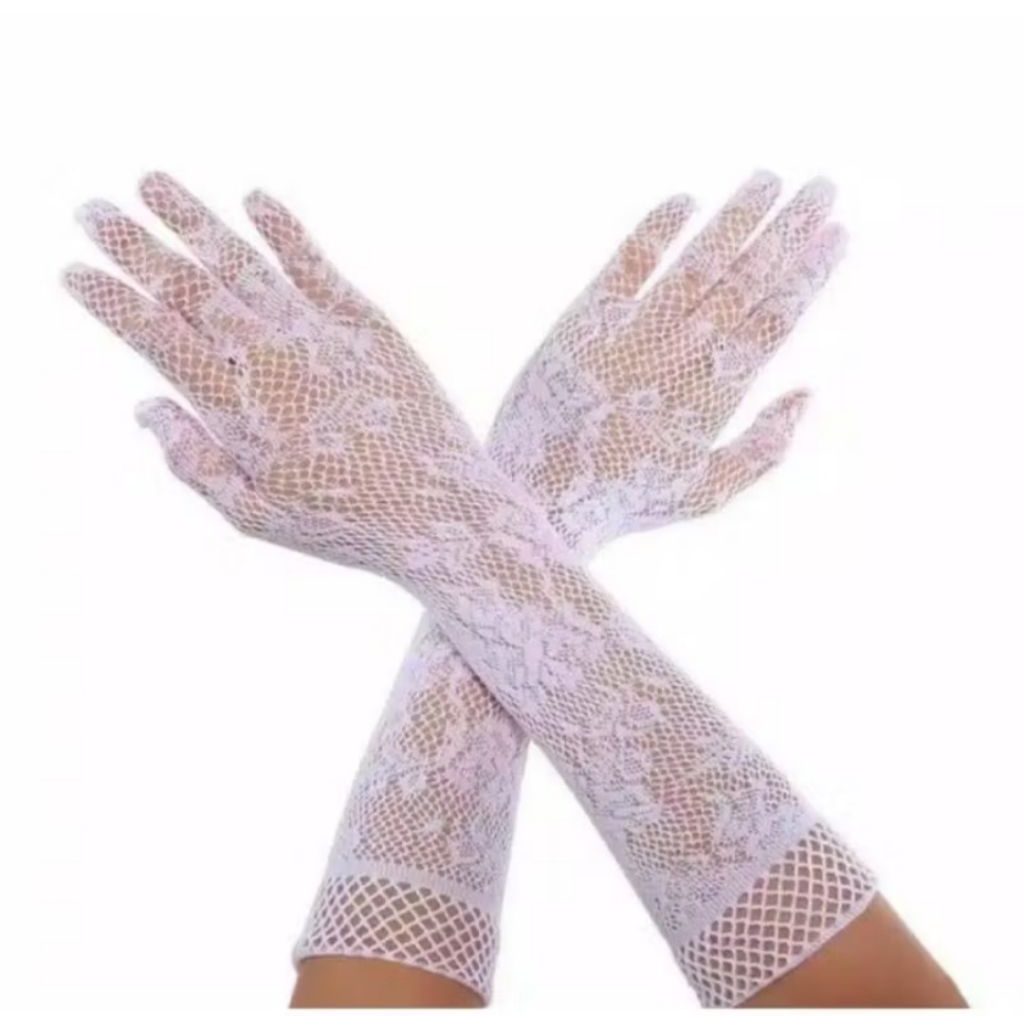 BRIDAL GLOVES/WHITE BraCADE GLOVES