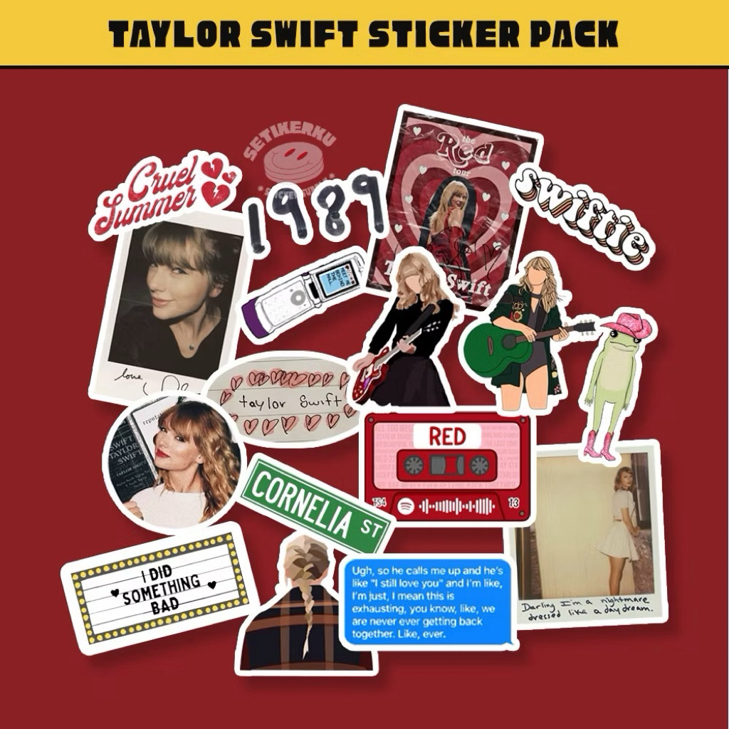 สติ๊กเกอร์ Taylor Swift A6 (17 ชิ้น)