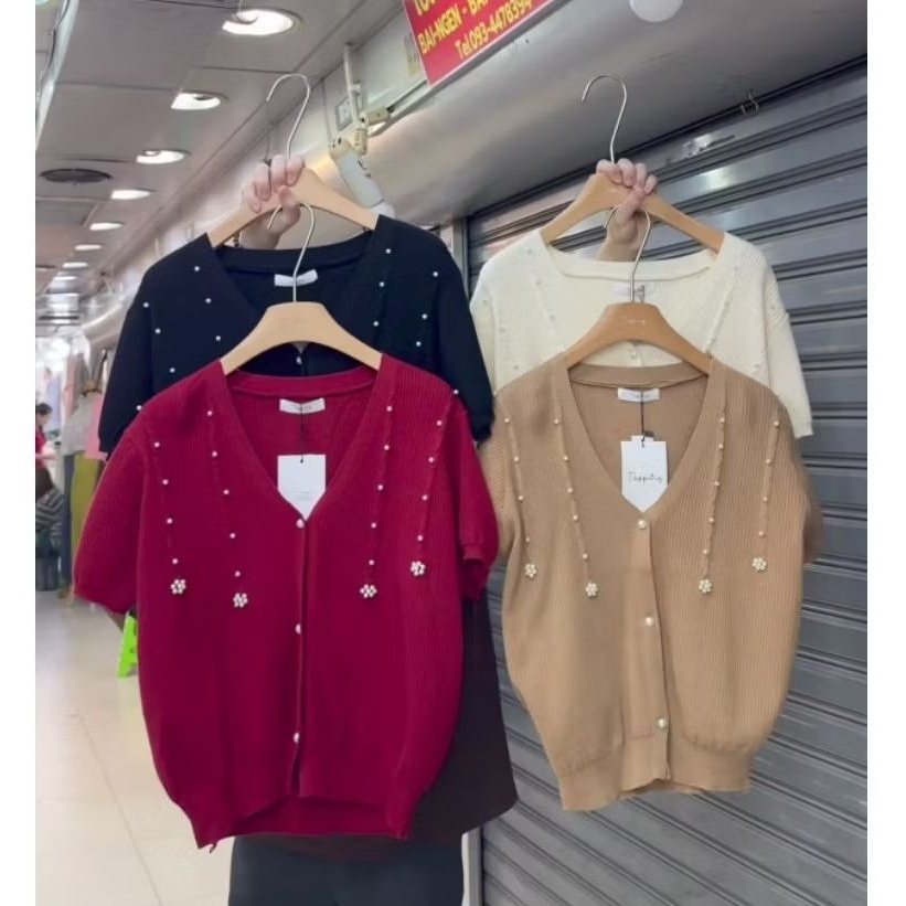 Bangkok Topping Top/Bkk Topping/Bangkok Knit cardigan/Bangkok Collection/Bkk Topping Collection/แขนส