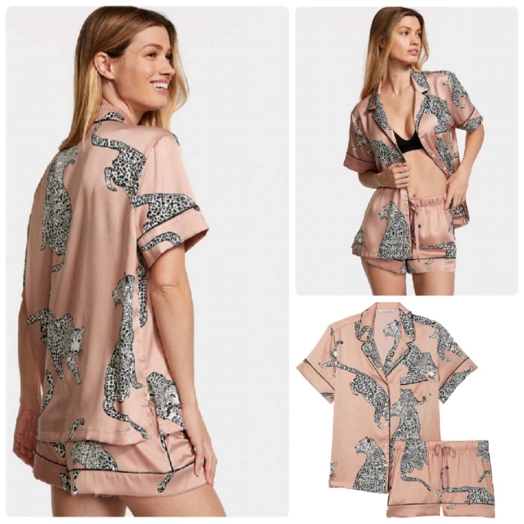 V*ctorS ชุดนอนผ้าไหมสั้นชุดชุดนอนผ้าไหมผู้หญิงชุดชุดนอนสตรี