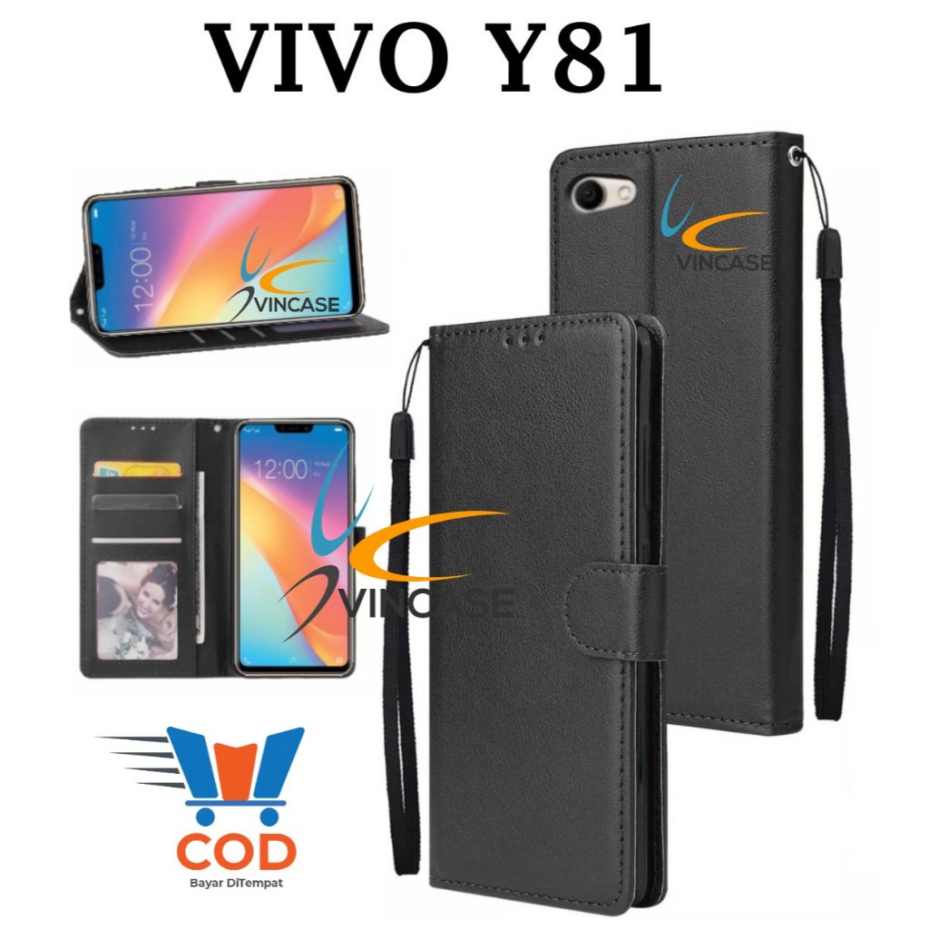 VIVO Y81 FLIP LEATHER CASE PREMIUM - FLIP WALLET CASE LEATHER สําหรับ VIVO Y81 - WALLET CASE | FLIP 